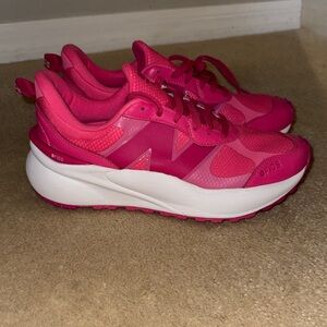 Figs Women's Vibrant Pink Athletic Sneakers with White Sole